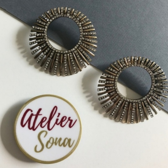 Pave Hoop Earrings - Picture 2 of 6